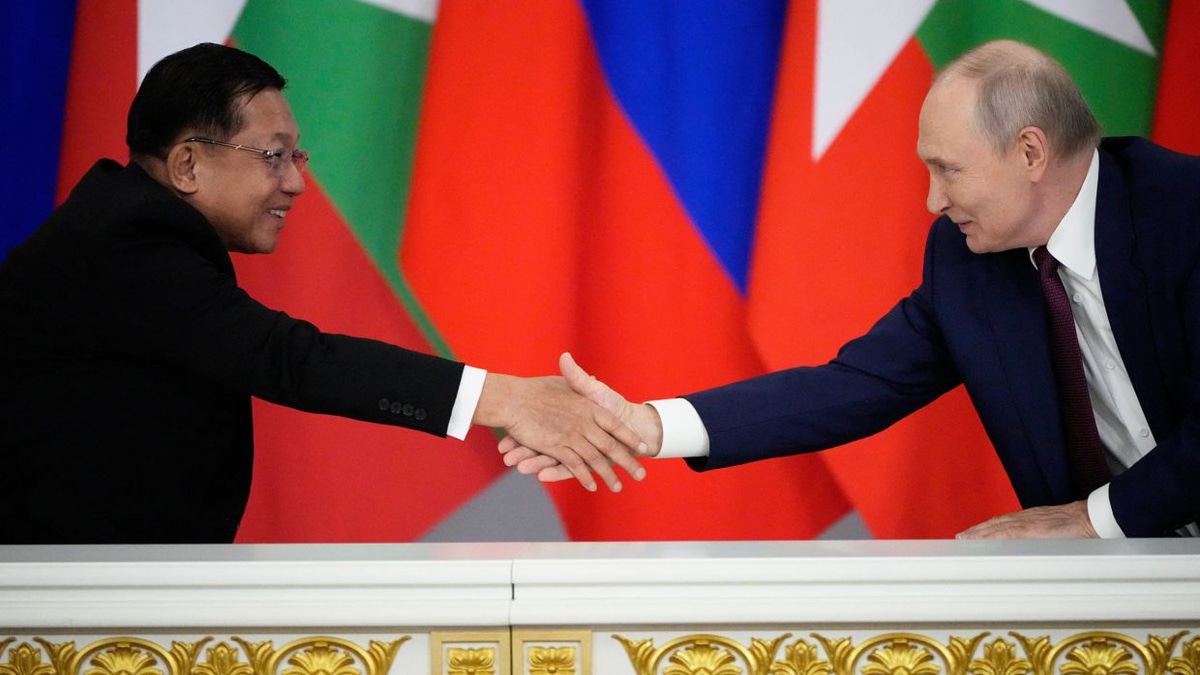Putin Deepens Ties with Myanmar's Military Leader, Citing 'Especially Trusting' Partnership