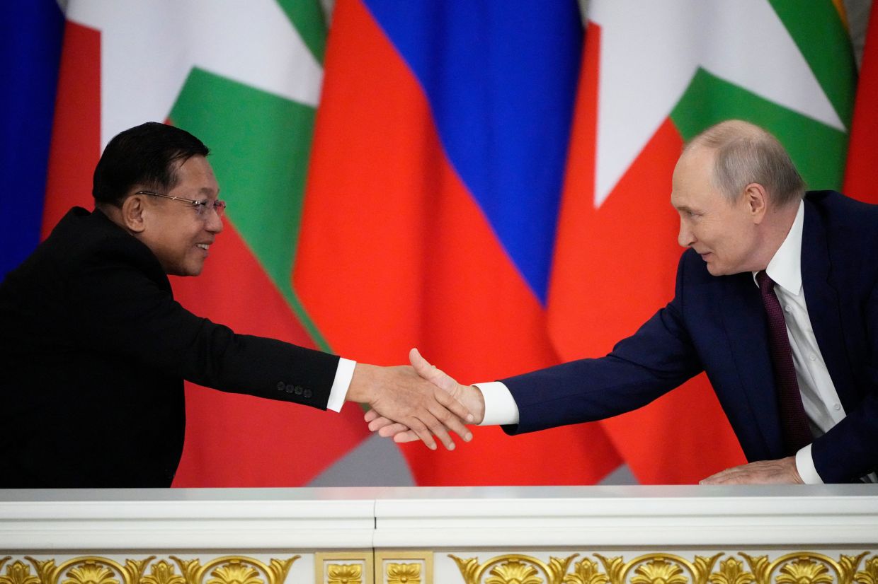 Putin Deepens Ties with Myanmar's Military Leader, Citing 'Especially Trusting' Partnership