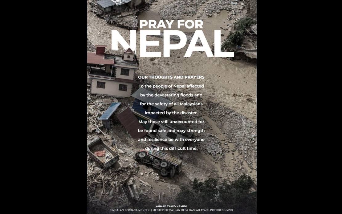 Ahmad Zahid Expresses Grave Concern Over Safety of Malaysians in Nepal Floods Disaster