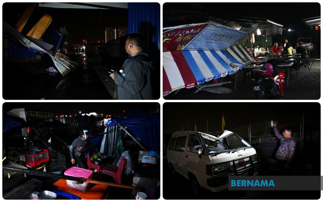 Severe Storm Wreaks Havoc on Kuching Night Market, Forcing Closure and Mass Vendor Losses