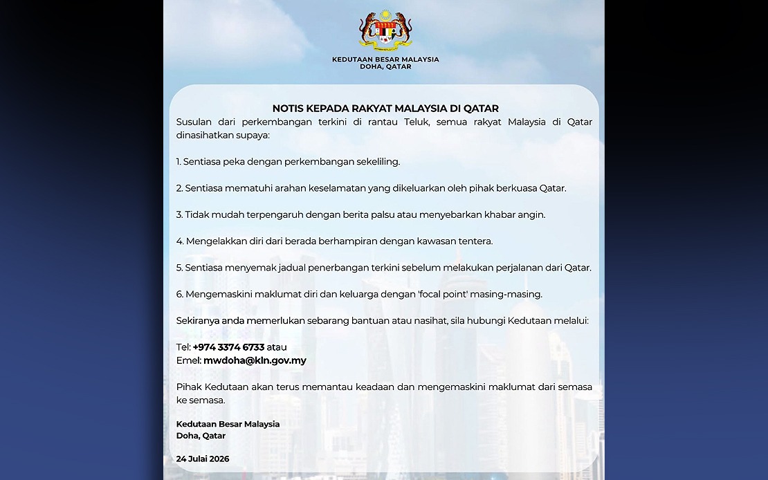Malaysia's Embassy in Qatar Alerts Citizens to Security Risks, Urges Vigilance