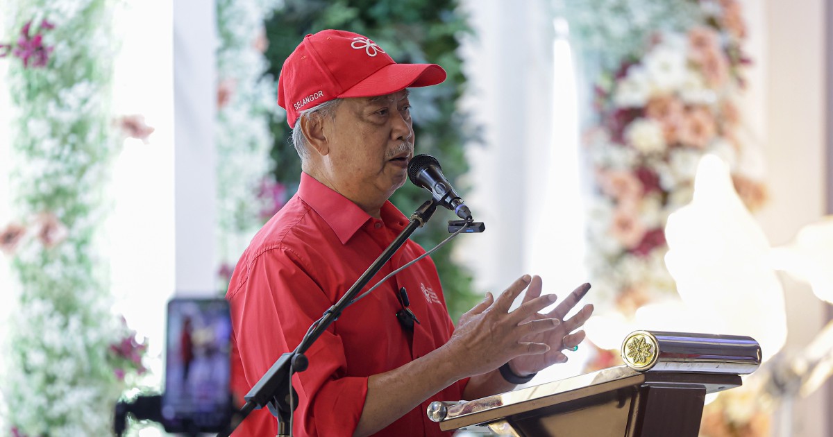 Muhyiddin Fires Back at Umno's 'Spoiler' Jab Over Bersatu's Negri Sembilan Campaign