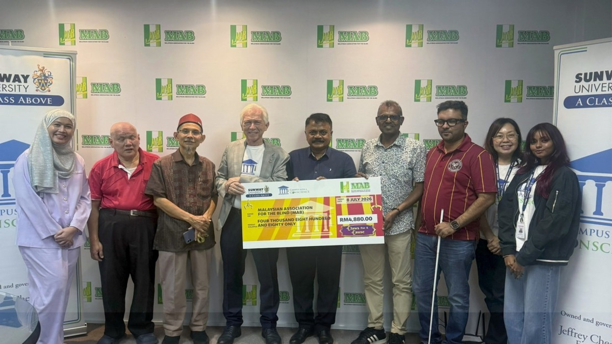 Sunway University Raises RM4,880 For Malaysian Association For The Blind Through Creative Campus Campaign