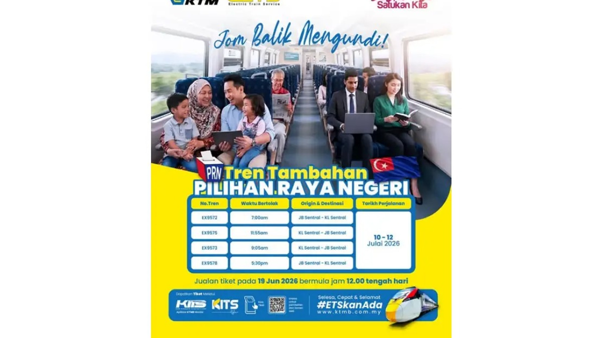 KTMB Lays On Extra ETS Trains for Johor Election Voters Heading Home