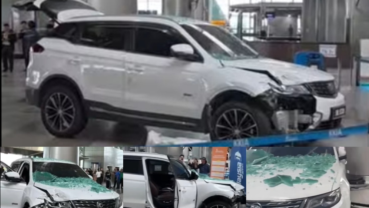 SUV Smashes Into KKIA Departure Hall After Driver Forgets to Engage Park Gear