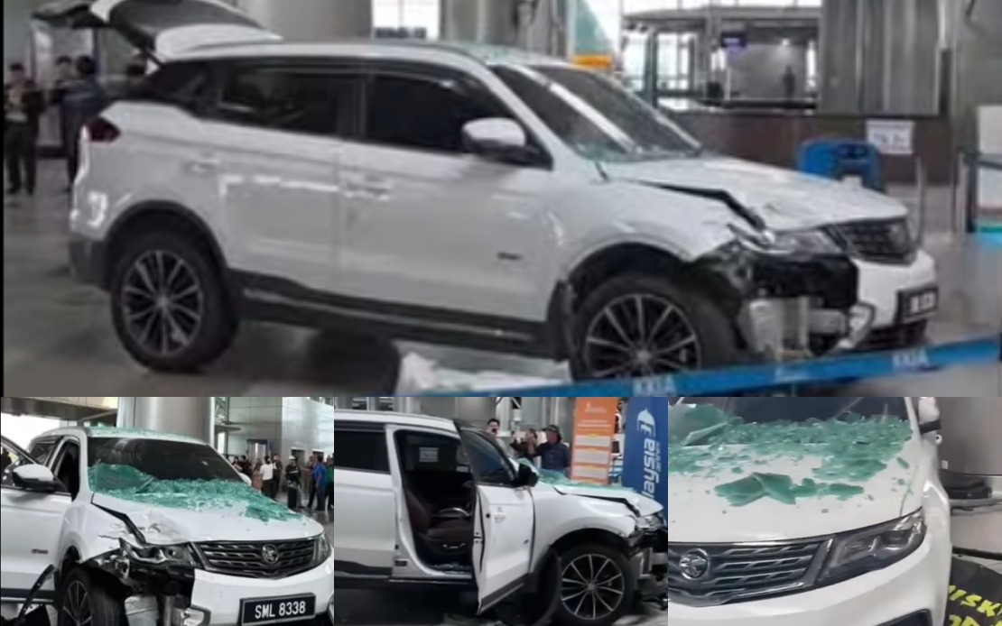 SUV Smashes Into KKIA Departure Hall After Driver Forgets to Engage Park Gear
