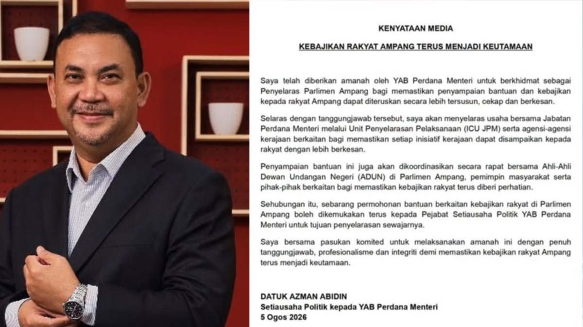 Ampang Gets New Parliamentary Coordinator as Ruling Lawmaker's Funding Access Suspended