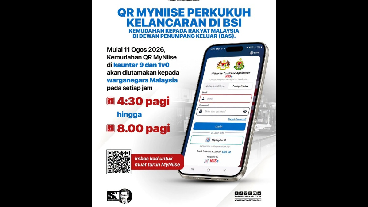 MyNIISe QR Users Get Fast-Track Immigration at Johor-Singapore Border
