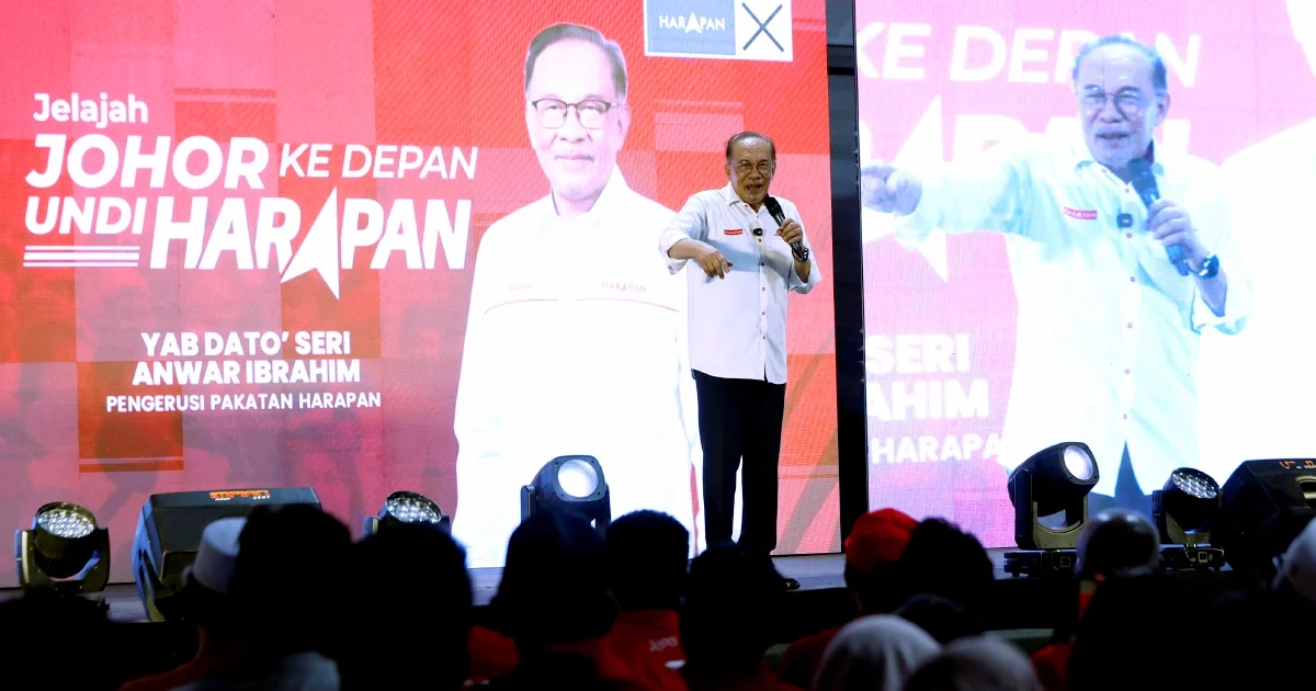Anwar Says BN Forced Johor Polls to Rebuild Lost Political Supremacy
