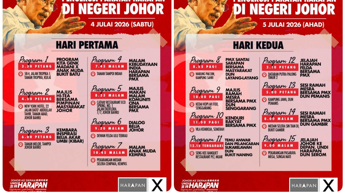 Anwar Steps Up Johor Campaign Push With Seven Events on Single Day