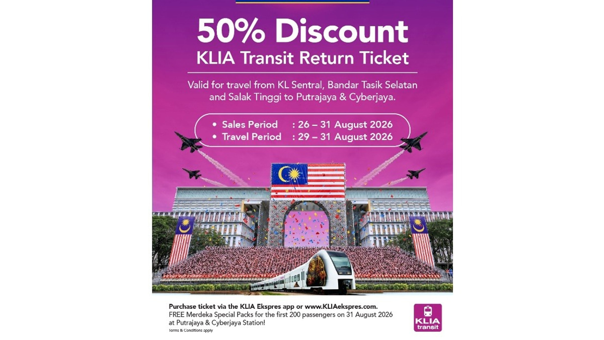 ERL Slashes KLIA Transit Fares by Half for National Day Celebrations and Putrajaya Events
