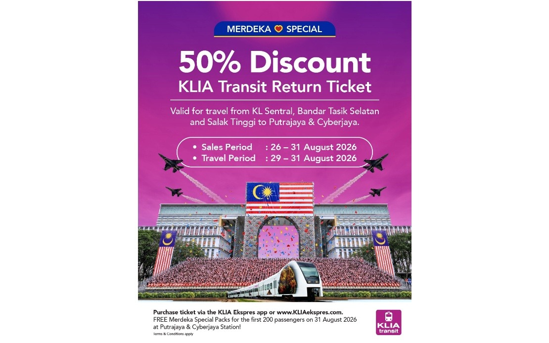 ERL Slashes KLIA Transit Fares by Half for National Day Celebrations and Putrajaya Events