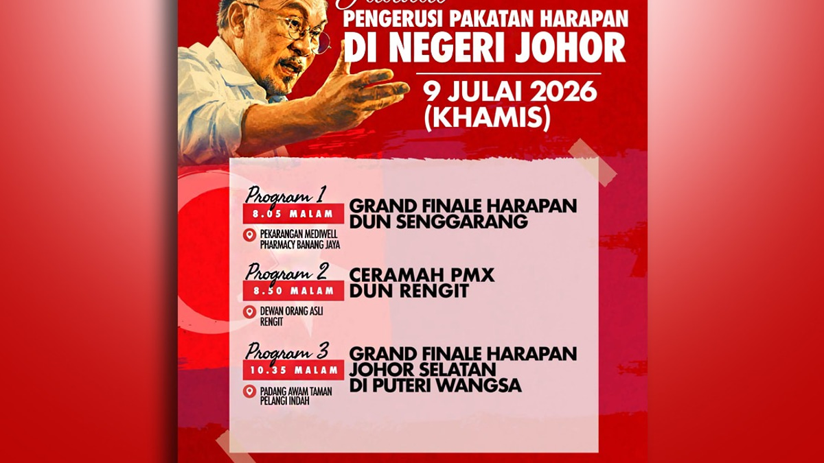 Anwar Intensifies Pakatan Harapan Campaign Push Across Johor Before Poll Deadline