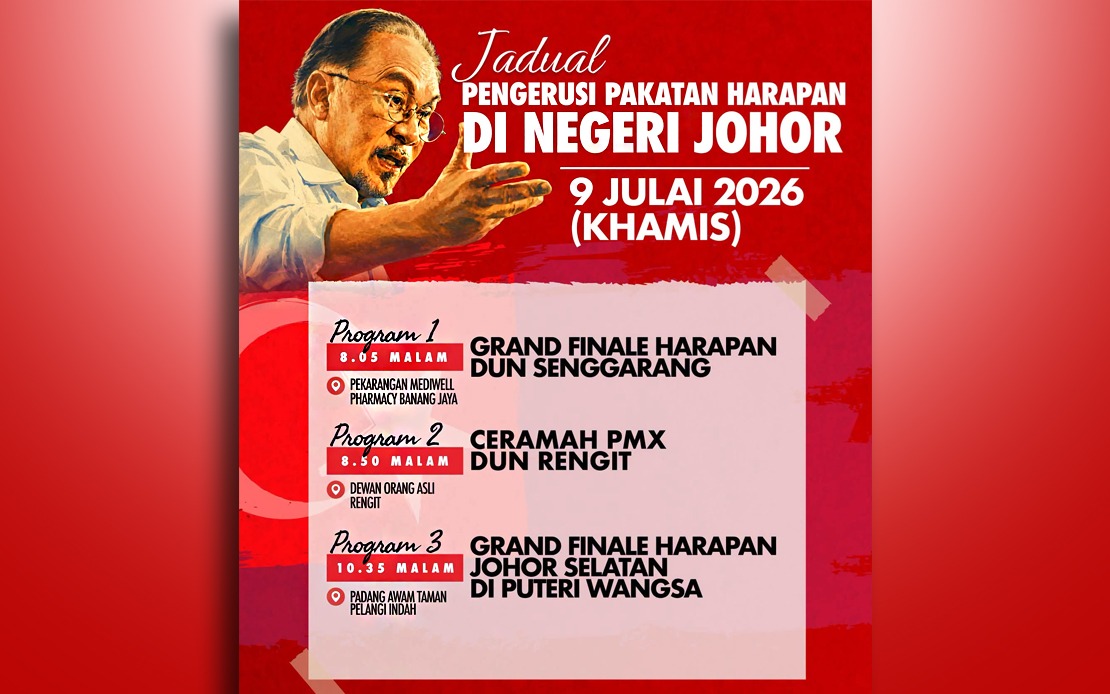 Anwar Intensifies Pakatan Harapan Campaign Push Across Johor Before Poll Deadline