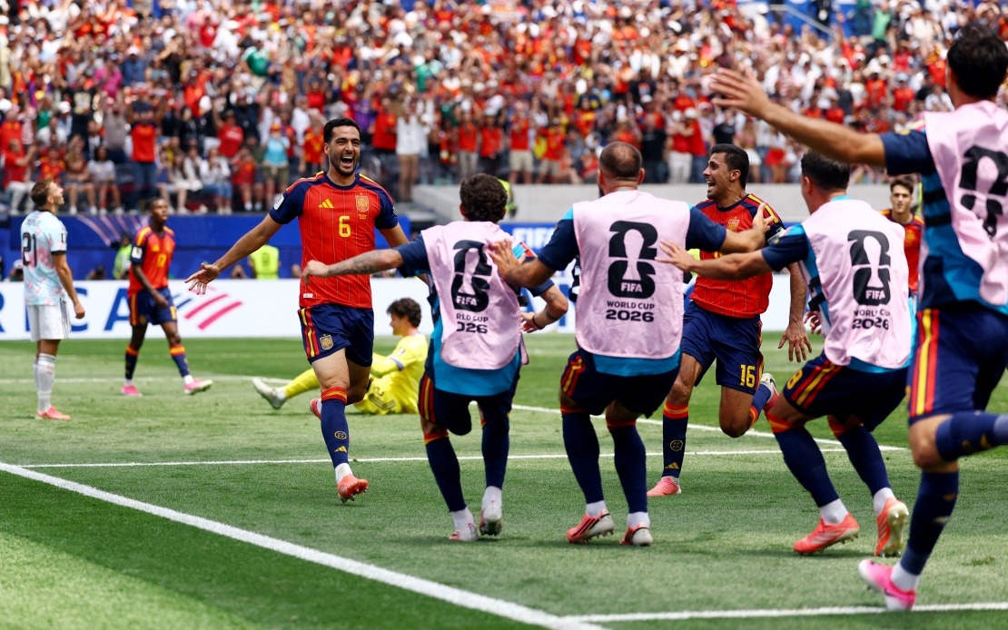Merino's Late Strike Sends Spain Past Belgium, Sets up France Showdown
