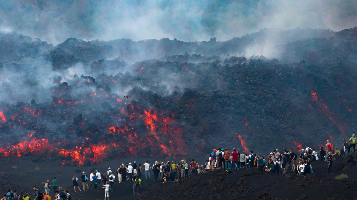 Mount Etna's Spectacular Eruption Draws Crowds of Thrill-Seeking Tourists Despite Safety Risks