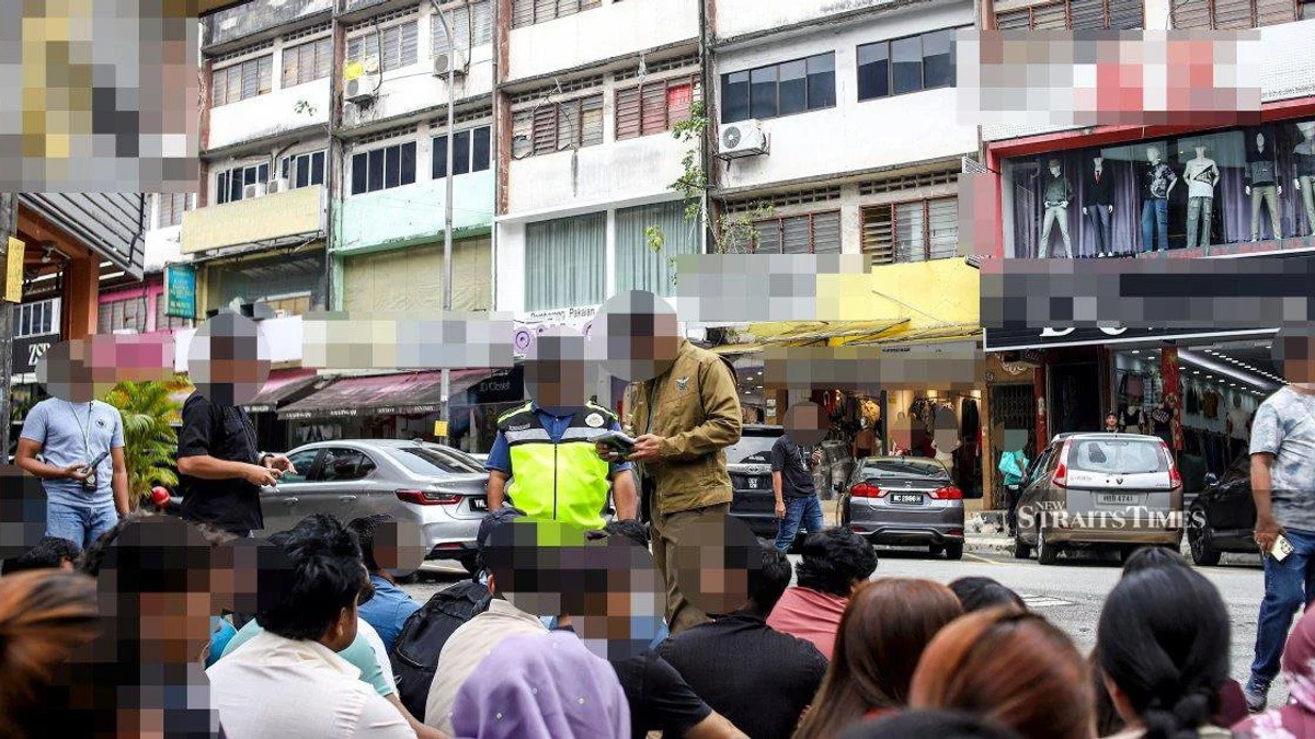 Immigration authorities detained 111 undocumented workers during enforcement operation at Jalan Kenanga