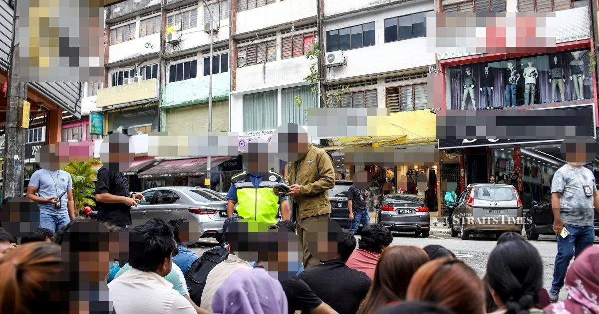 Immigration authorities detained 111 undocumented workers during enforcement operation at Jalan Kenanga