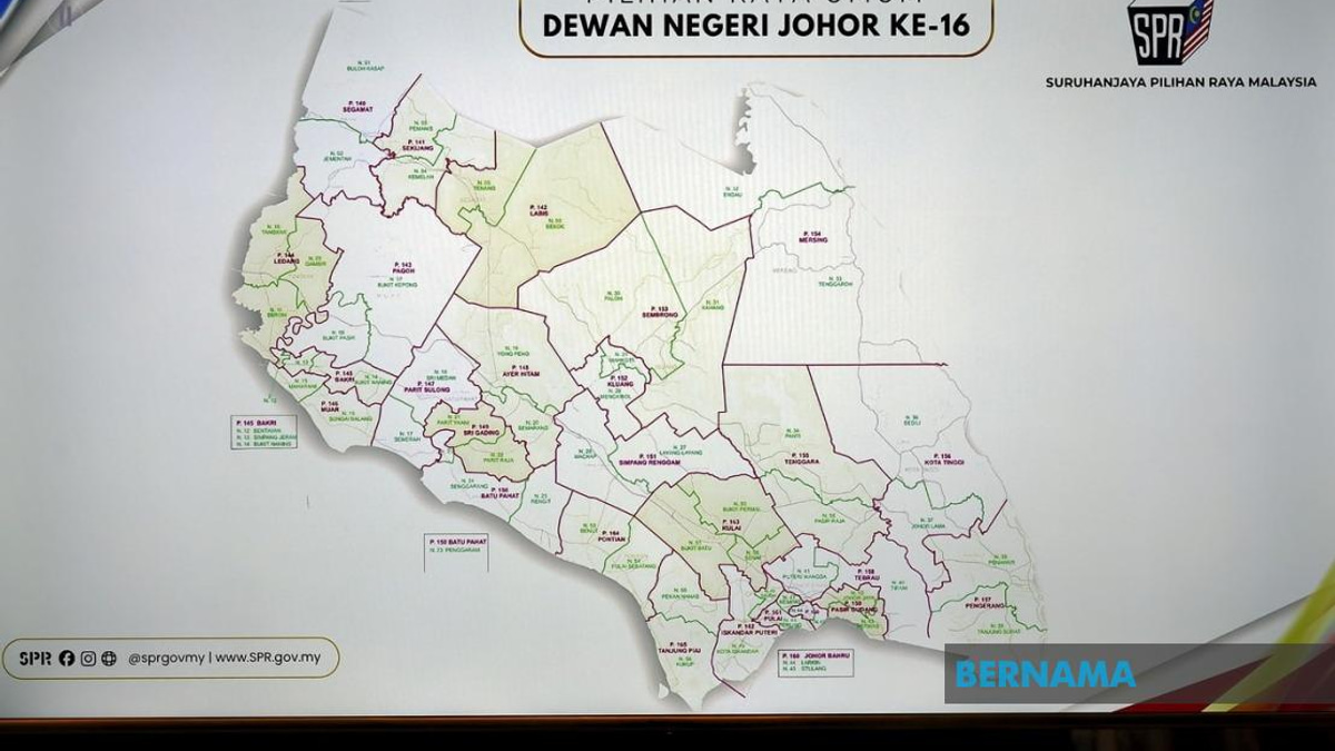 Johor's 16th State Election Kicks Off as Nomination Day Draws Candidates Across 56 Seats