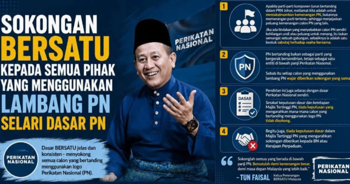 Bersatu hits out at members supporting PN rivals in Johor state poll