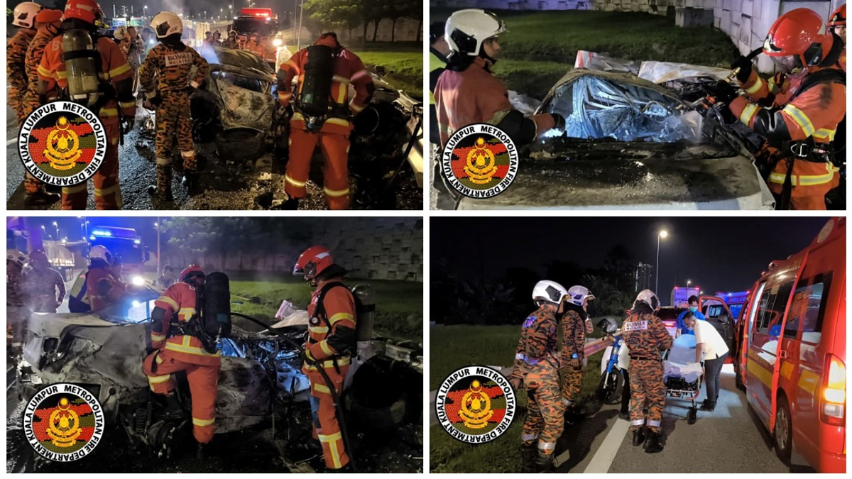 Two Malaysian Students Killed in Fiery Crash on DUKE Expressway