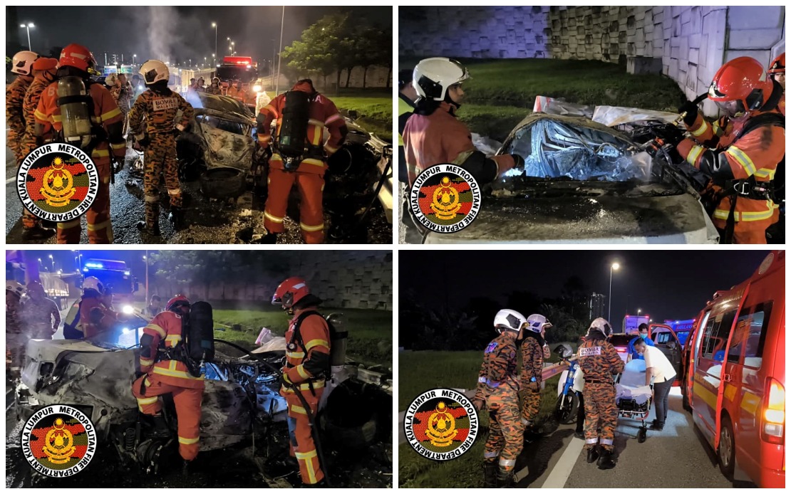 Two Malaysian Students Killed in Fiery Crash on DUKE Expressway