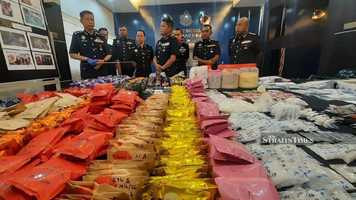 Penang Police Bust Condo Drug Lab, Arrest Couple and Seize RM9.7 Million in Narcotics