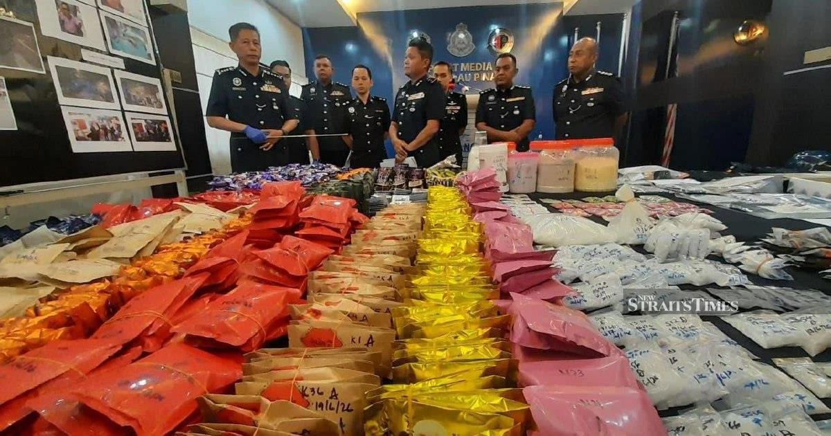 Penang Police Bust Condo Drug Lab, Arrest Couple and Seize RM9.7 Million in Narcotics