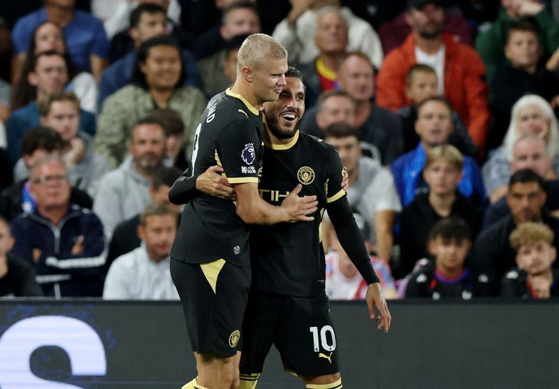 Cherki and Haaland shine as Manchester City demolish Crystal Palace 4-1