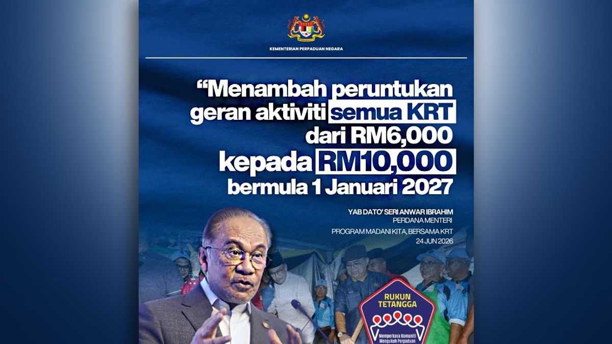 KRT grant boost to RM10,000 to empower 8,615 neighbourhood watch groups nationwide