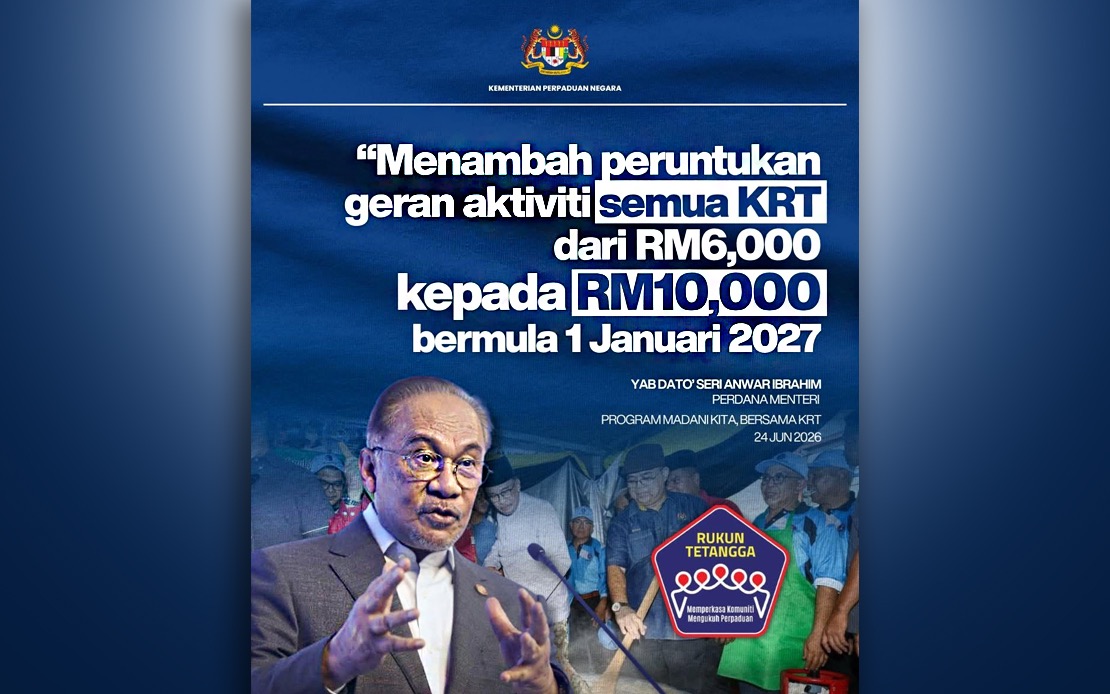 KRT grant boost to RM10,000 to empower 8,615 neighbourhood watch groups nationwide