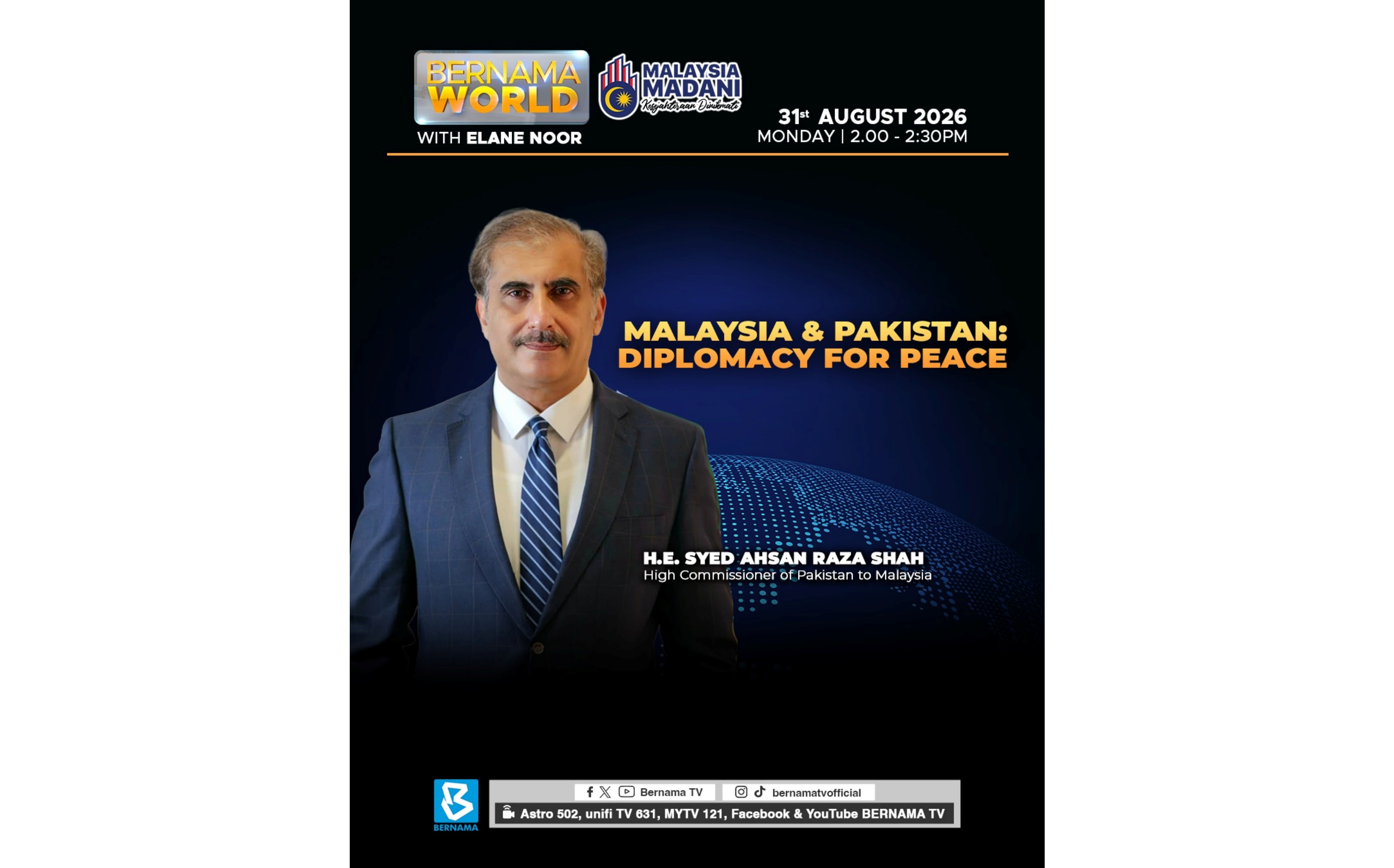 Malaysia and Pakistan Must Share Mediation Expertise Amid Rising Geopolitical Tensions, Says Islamabad's Top Diplomat