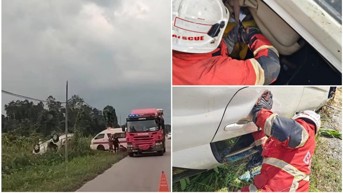 Two Die After Vehicle Plunges Into Drain in Sibu