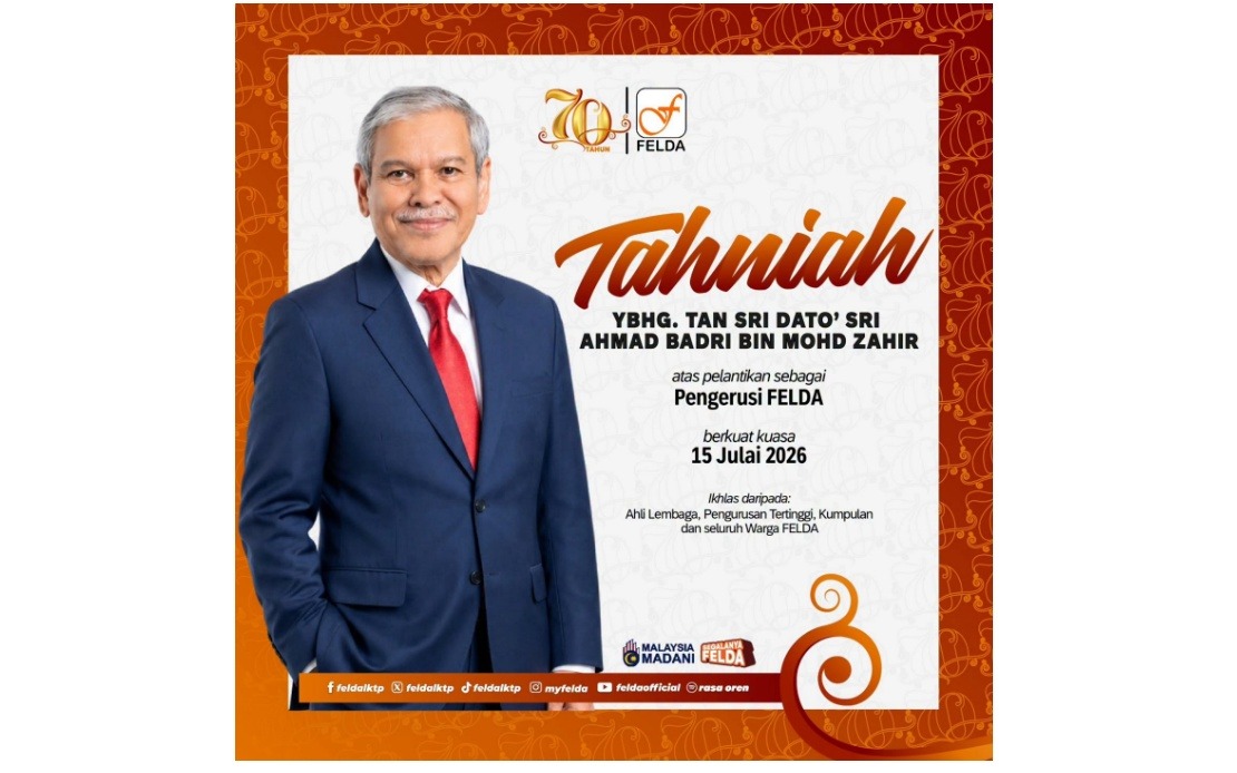 Tan Sri Ahmad Badri Appointed FELDA Chairman in Leadership Shake-up