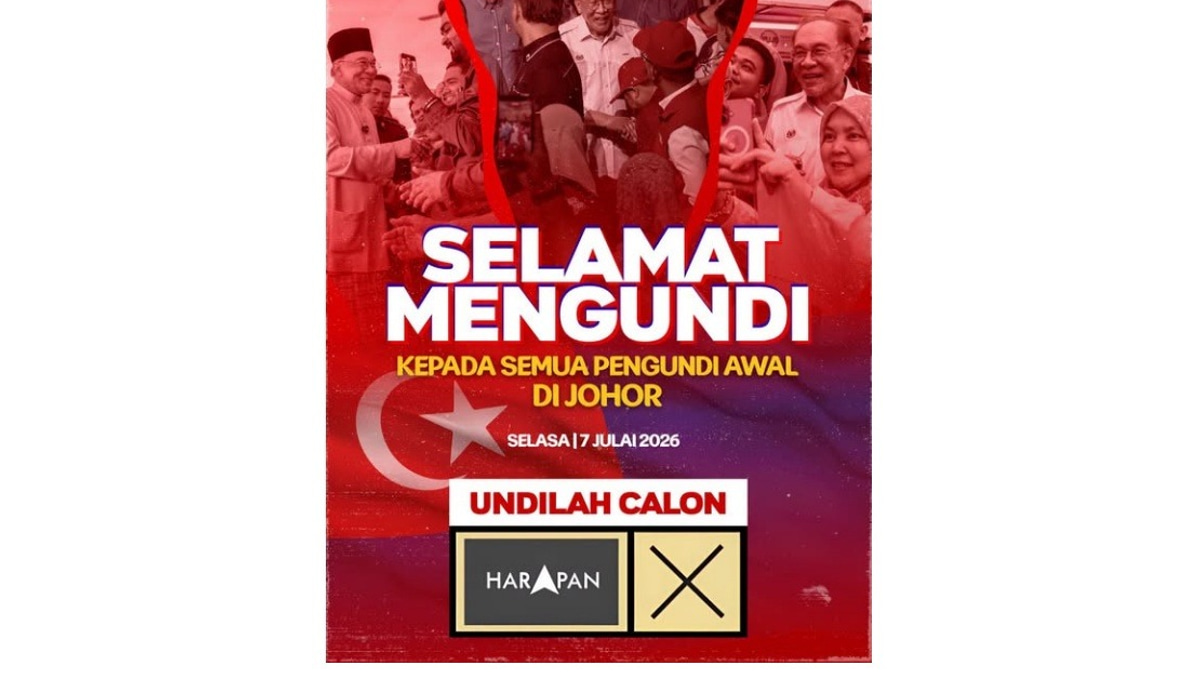 Anwar Encourages Early Voters in Johor State Election Campaign