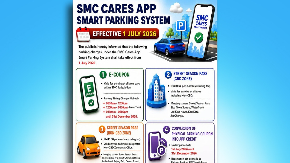 Sibu Council Softens Smart Parking Rules with Grace Period and Senior Citizen Pass