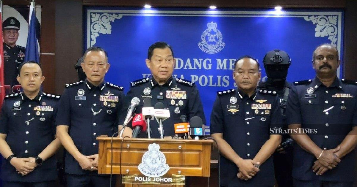 Police bust major methamphetamine network in Johor, seize RM3.04m in drugs