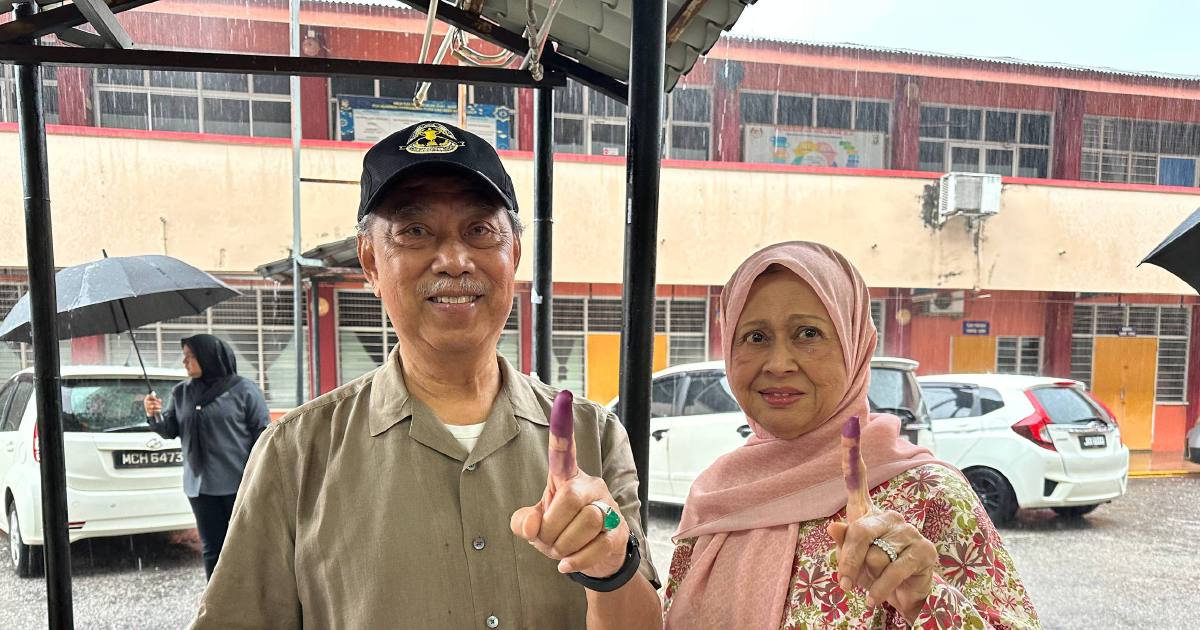 Johor Election Day: Muhyiddin Banking on Strong Turnout as Rain Threatens Voter Participation
