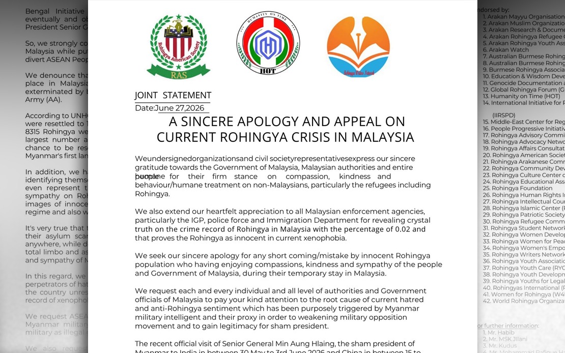 MAHAR Accepts Rohingya NGOs' Apology, Calls for Deeper Community Integration