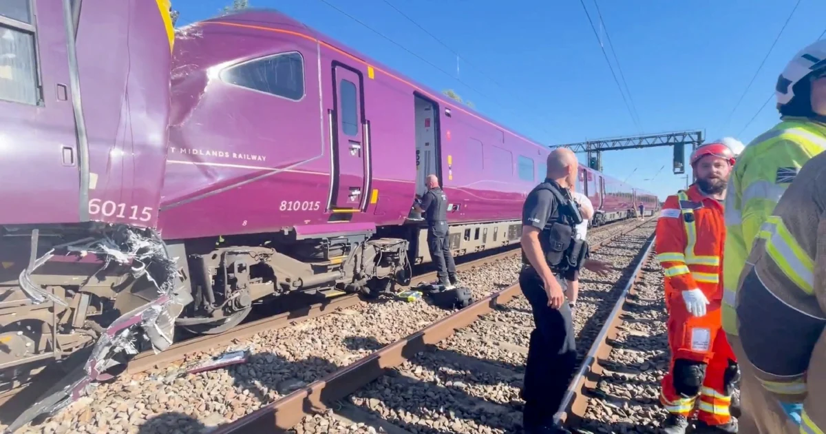 One dead, dozens injured following passenger train collision north of London