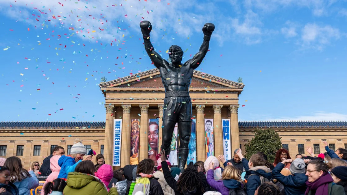 French World Cup fans warned: don't touch the Rocky statue