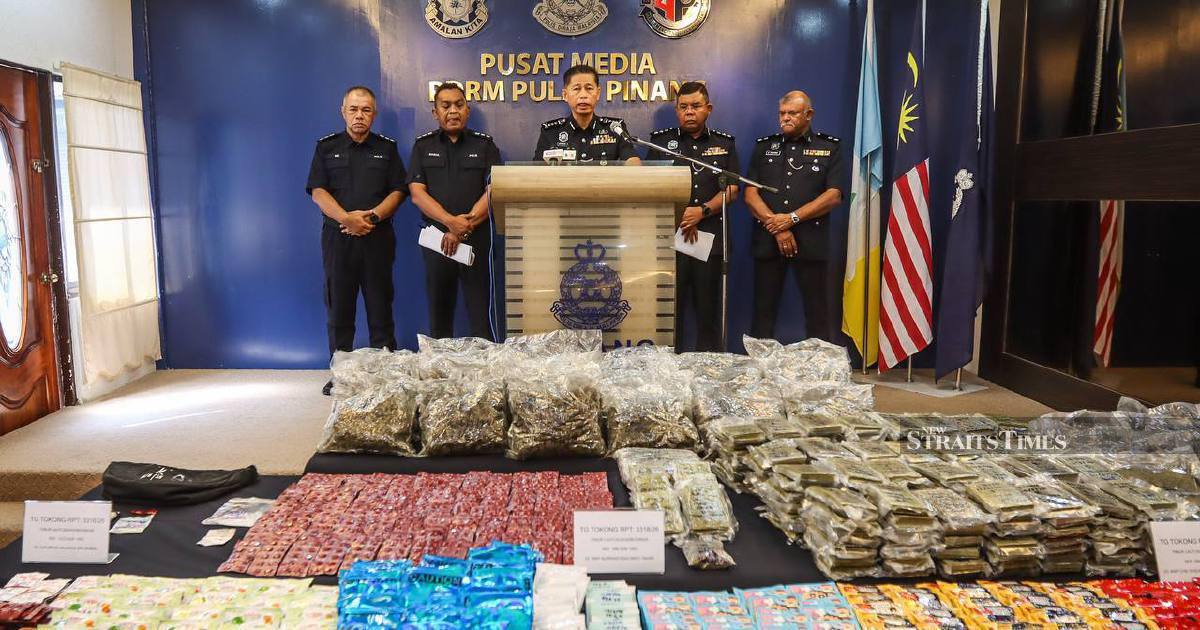 Penang Police Dismantle Three Drug Networks in Major Crackdown, Arrest Seven Including Couple