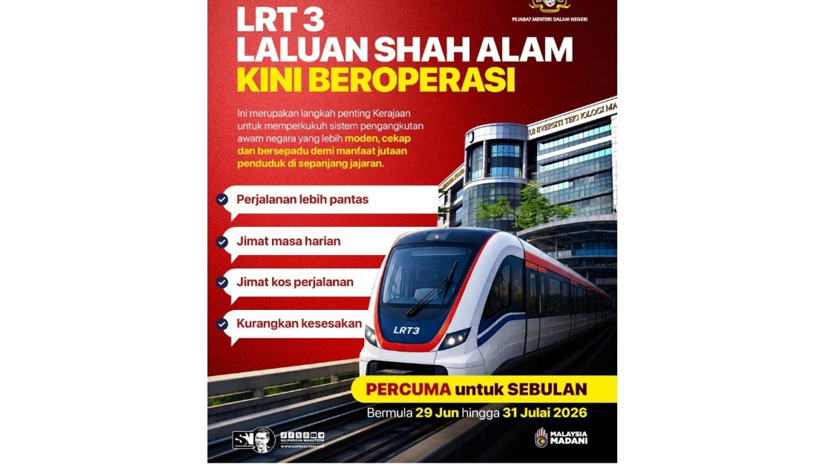 LRT3 Shah Alam Line Marks MADANI Government's Push for Modern Public Transport