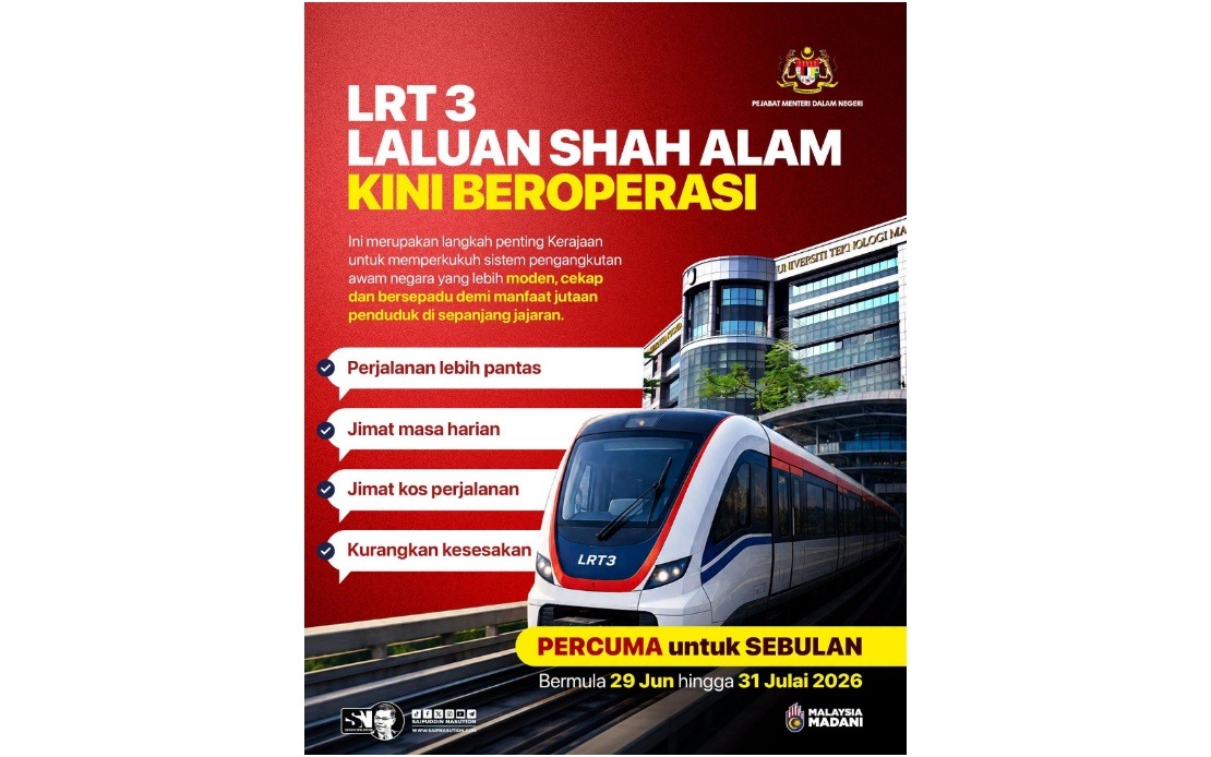 LRT3 Shah Alam Line Marks MADANI Government's Push for Modern Public Transport