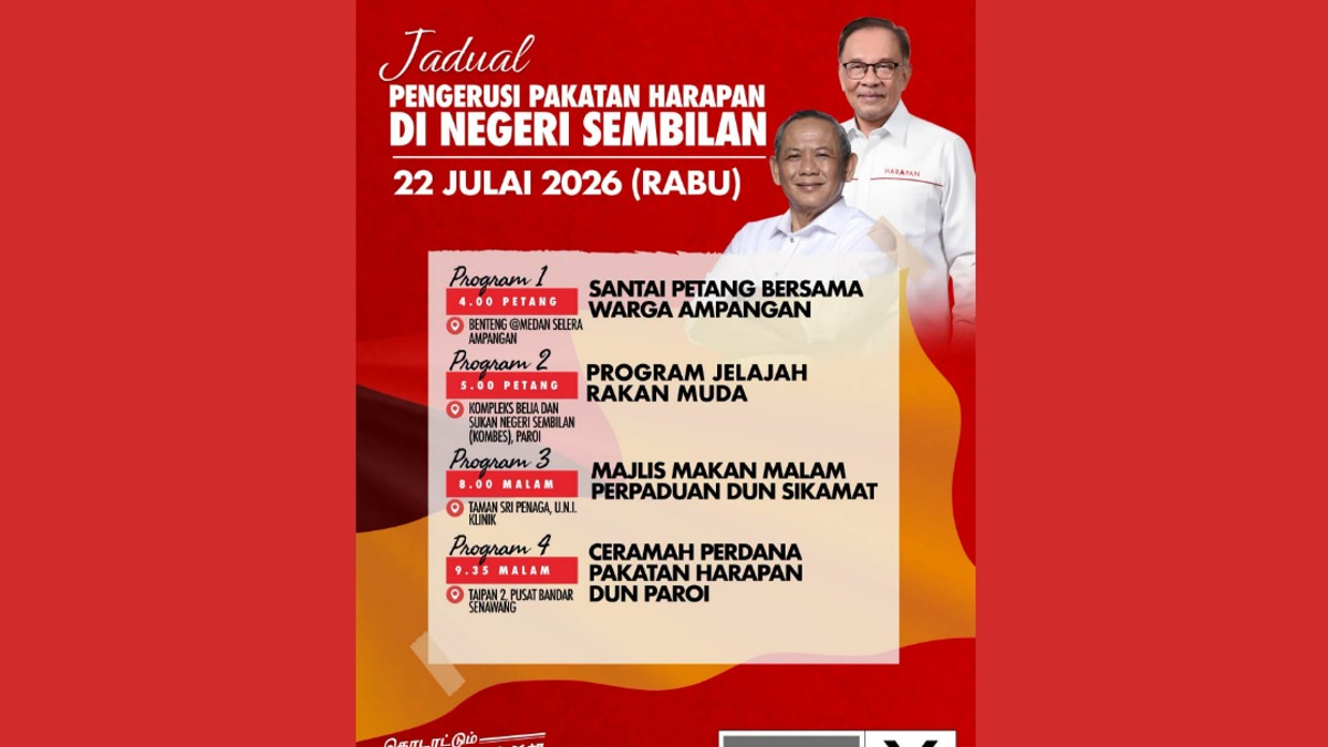 Anwar To Lead Intensive Campaign Push in Negeri Sembilan Today