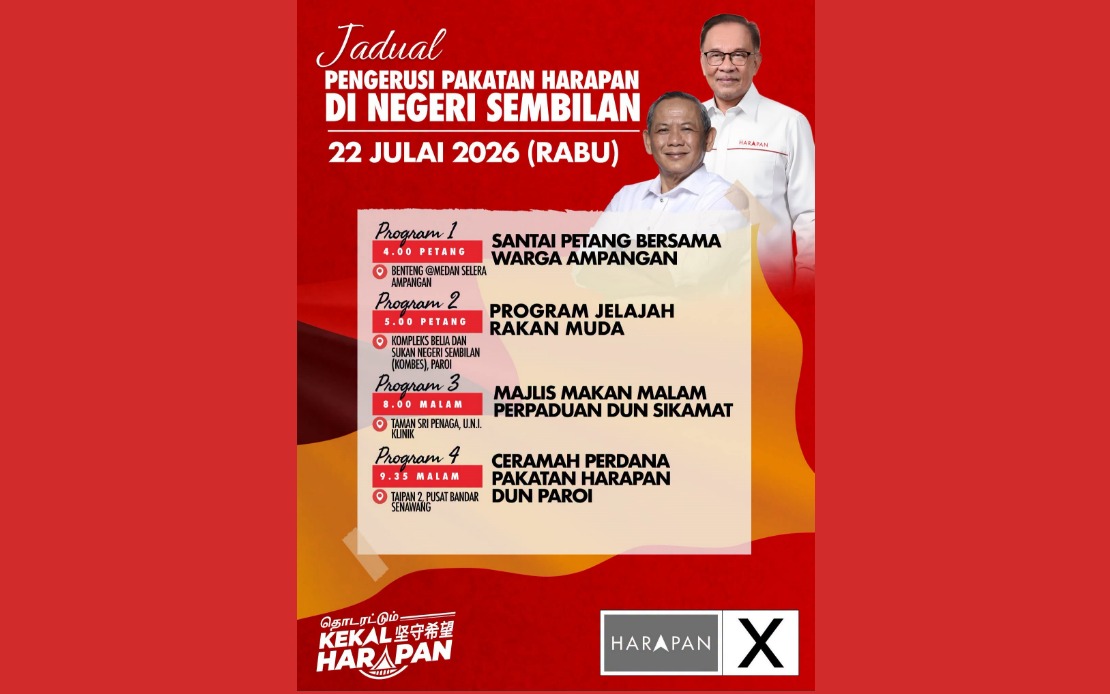 Anwar To Lead Intensive Campaign Push in Negeri Sembilan Today