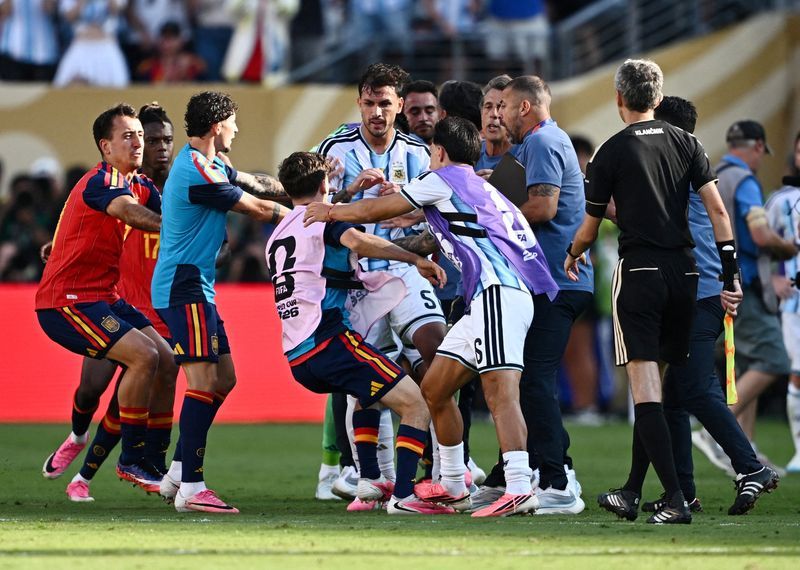 FIFA launches formal probe into World Cup final brawl between Spain and Argentina