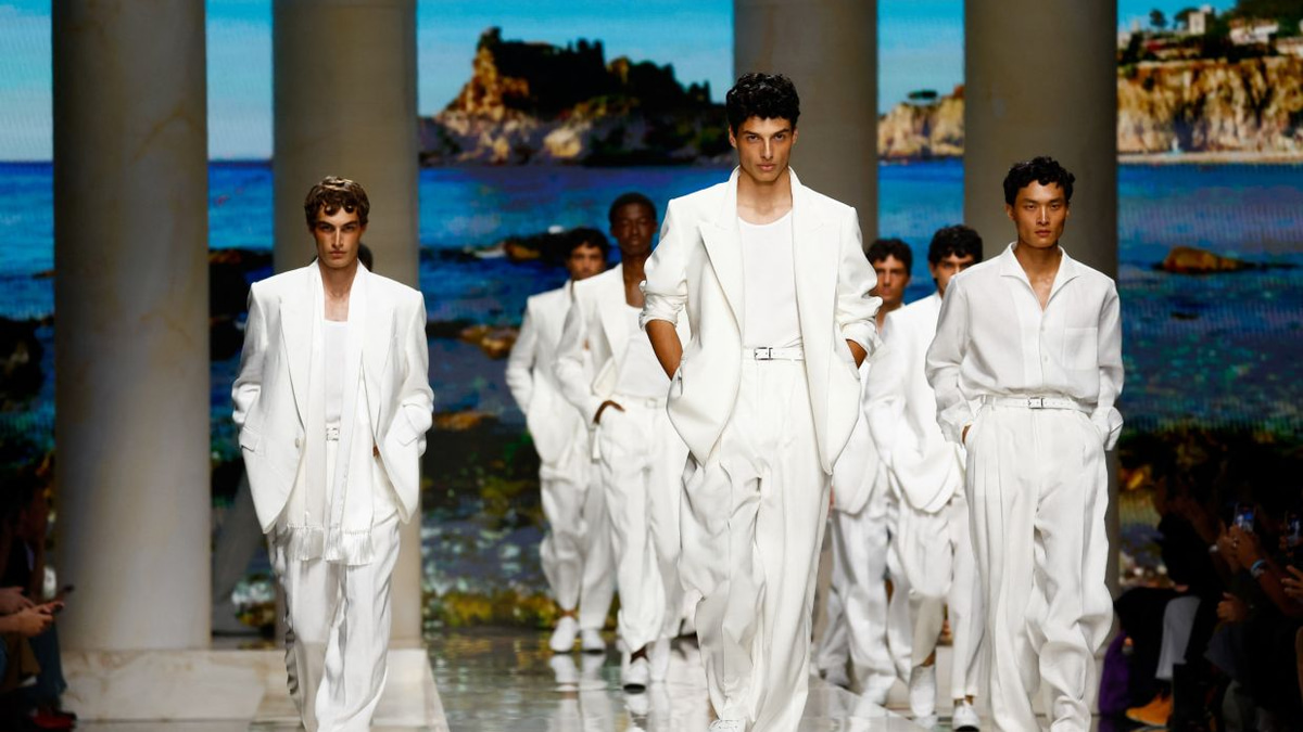 Milan Menswear Pivots to Simplicity and Ventilation for Summer 2027