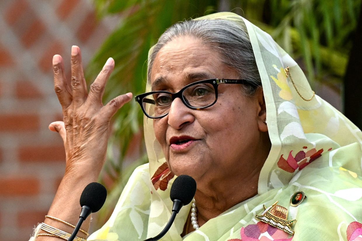 India distances itself from Hasina's virtual address as Bangladesh seeks to silence exiled former PM