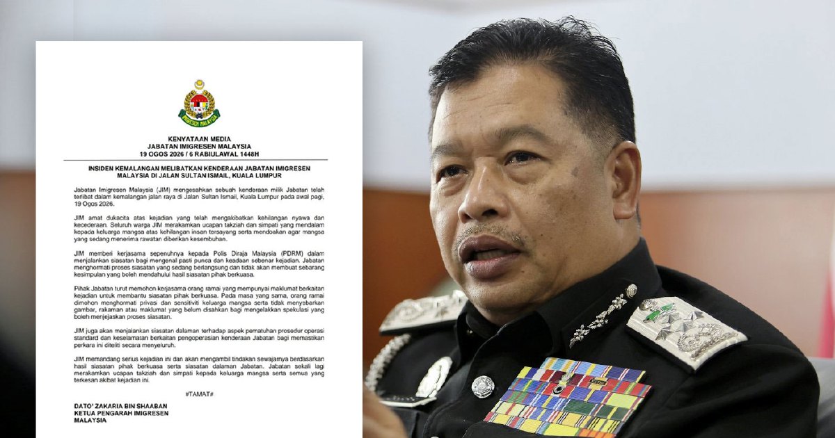 Immigration Department Opens Internal Probe into Fatal Jalan Sultan Ismail Road Accident